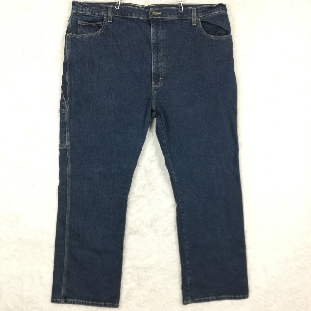 Dickies Mens Jeans Carpenter Workwear Blue Denimโ Medium Indigo Wash 44x30